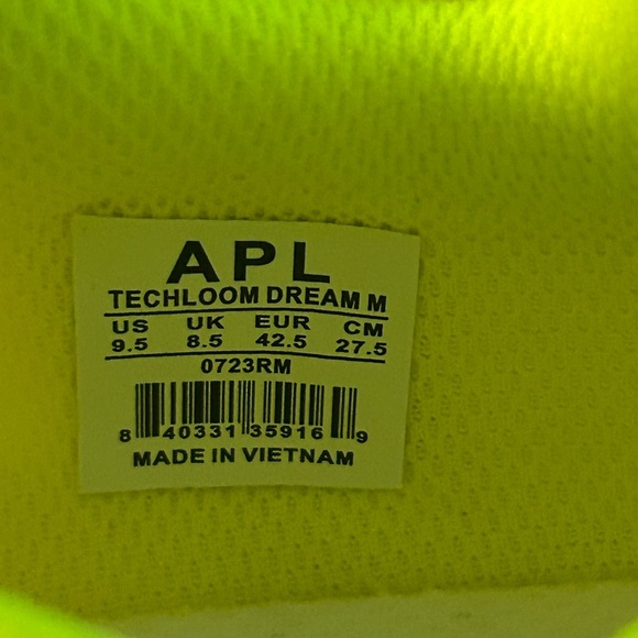APL TECHLOOM ZIPLINE Lime Green Highlighter Green Men’s NWB Size 9.5 - Picture 3 of 7